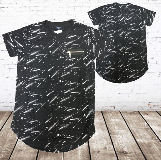 Jongens longshirt zwart -s&C-110/116-t-shirts jongens