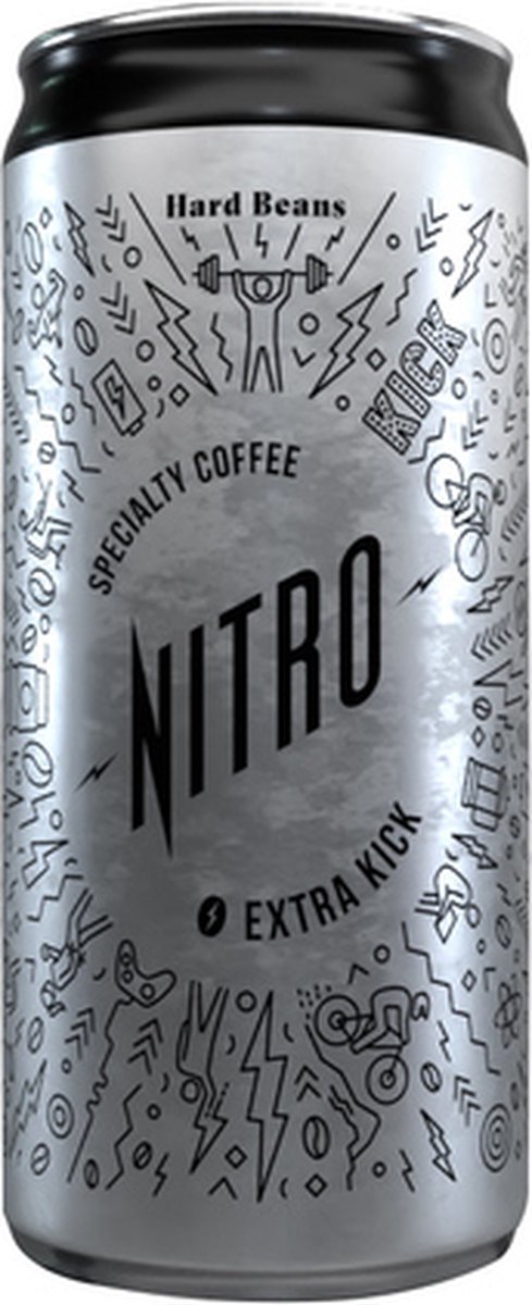 Hard Beans - Nitro Cold Brew Coffee Extra Kick 200 ml (6 pack)