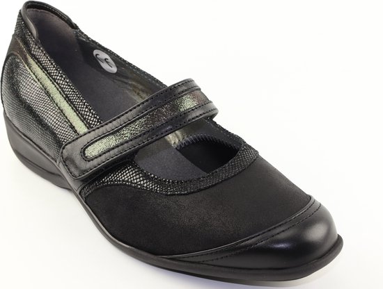 Xsensible, LIPARI, 10072.2.026, Chaussures combi bandeau Zwart largeur H  avec stretch | bol
