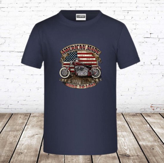 T shirt Harley American -Fruit of the Loom-122/128-t-shirts jongens
