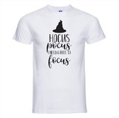 Hocus Pocus T-shirt |  Maat M | Shirt print | Fun Shirt | Shirt grappige tekst | Halloween | Halloween t-shirt | Koffie | Coffee | Wit