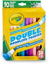 Crayola Dubbelzijdige Viltstiften, 10st. dikke en dunne punt
