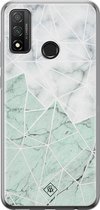 Casimoda® hoesje - Geschikt voor Huawei P Smart (2020) - Marmer Mint Mix - Siliconen/TPU - Soft Case - Mint - Marmer