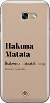 Casimoda® hoesje - Geschikt voor Samsung A5 2017 - Hakuna Matata - Backcover - Siliconen/TPU - Bruin/beige