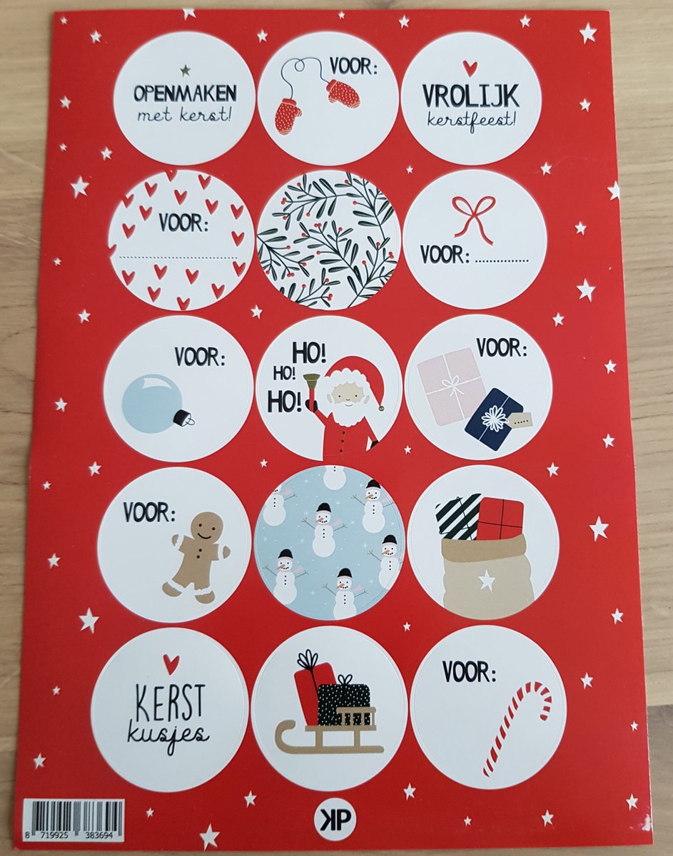 Louise Stationery Stickervel Kerst de leukste kerststickers op één vel