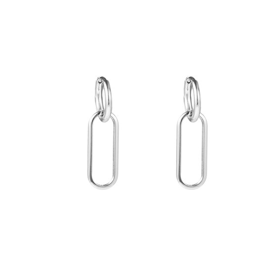 Boucles d' Boucles d'oreilles pendantes Go Dutch Label lien ovale ouvert E2817-1