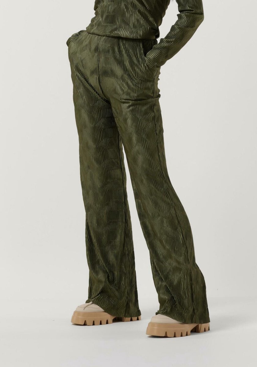 Another Label Garcelle Pleated Pants Broeken & Jumpsuits Dames - Jeans - Broekpak - Groen - Maat M