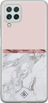 Casimoda® hoesje - Geschikt voor Samsung A22 4G - Rose All Day - Backcover - Siliconen/TPU - Grijs
