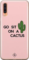 Casimoda® hoesje - Geschikt voor Samsung A50/A30s - Go Sit On A Cactus - Backcover - Siliconen/TPU - Roze