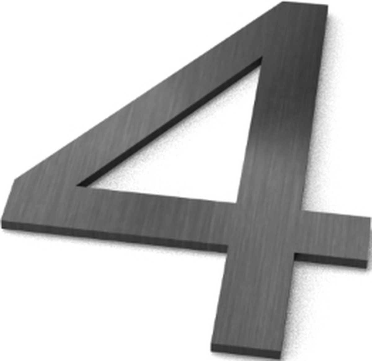 Nummer 4 Model: Huisnummer RVS