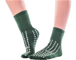 Human Protection antislip sokken voor dames en heren - groen/geel