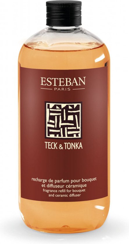 Esteban Classic Teck & Tonka Navulling geurstokjes 500ml