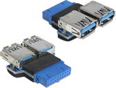 Delock - Adapter USB 3.0 Pin Header Buchse-2x USB 3.0 Buchse