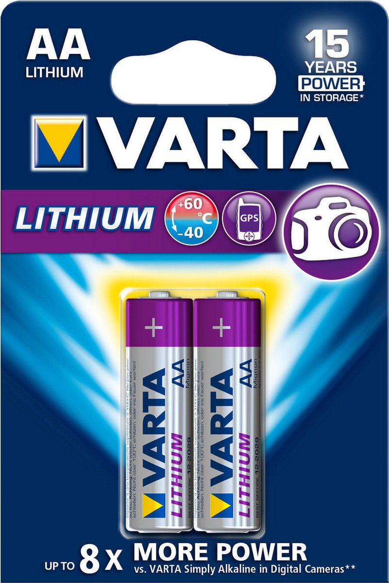 Varta Batterijen - Aa Penlite - Lithium Professioneel - 2 Stuks