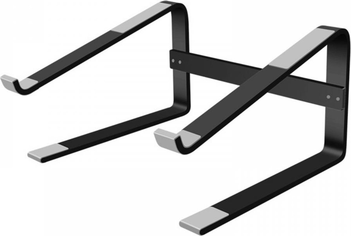 Laptopstandaard - Aluminium Macbook Tafel - Computer verhoger voor bureau - Laptop houder compatibel met 10 tot 18 inch - Zwart