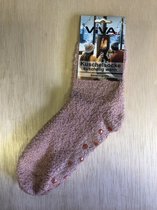 Warme sokken- Huissokken - knuffelsokken - MET ANTISLIP- onze size- Oud Roze