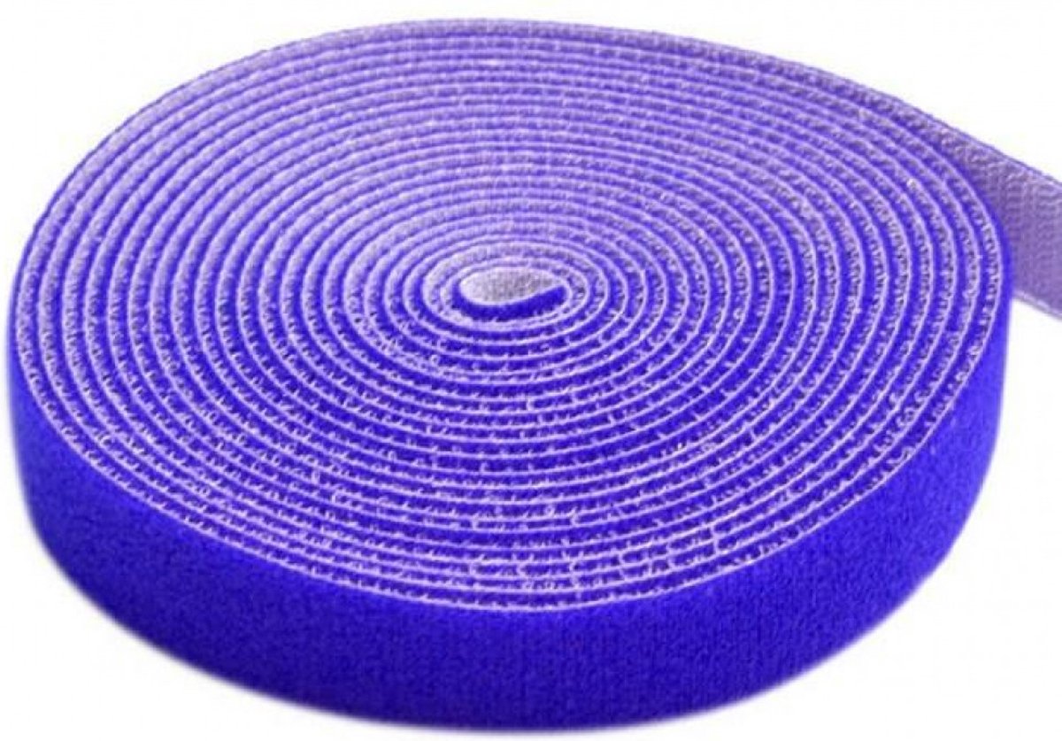 Techly ISWT-ROLL-1025 kabelbinder Klittenband Blauw