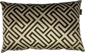 Zippi Design Sandy Velvet Geometric 40x60 cm sierkussen kleur goud, beige, bruin - ACTIE nu inclusief veren vulling!