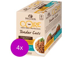 Wellness Core Tender Cuts Chicken Selection - Kattenvoer - 4 x Kip 6x85 g