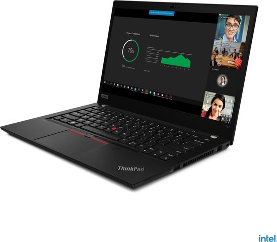 Lenovo ThinkPad T14 Gen 2 (Intel) Intel® Core™ i7 i7-1165G7 Laptop 35,6 cm (14") Full HD 16 GB DDR4-SDRAM 512 GB SSD Wi-Fi 6 (802.11ax) Windows 10 Pro Engels Zwart - Lenovo - Hoofdafbeelding