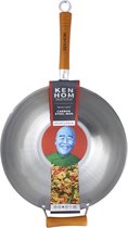 Ken Hom Excellence, Rond, Wok/poêle à frire, Acier, Bois, Acier au carbone, 36 cm