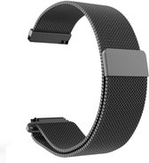 Horlogeband - Milanees - 22mm - zwart