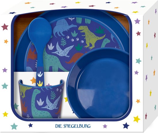 Dino kinder servies set (bord, kom, beker en lepel) - Die Spiegelburg -  polypropyleen... | bol