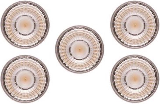 Xtra Warm Led- 5 stuks GU10 LED spot-5W-dim to warm-1800-3000K-COB-CRI95-voordeelpak