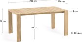 Kave Home - Victoire tuintafel in massief teakhout 200 x 100 cm