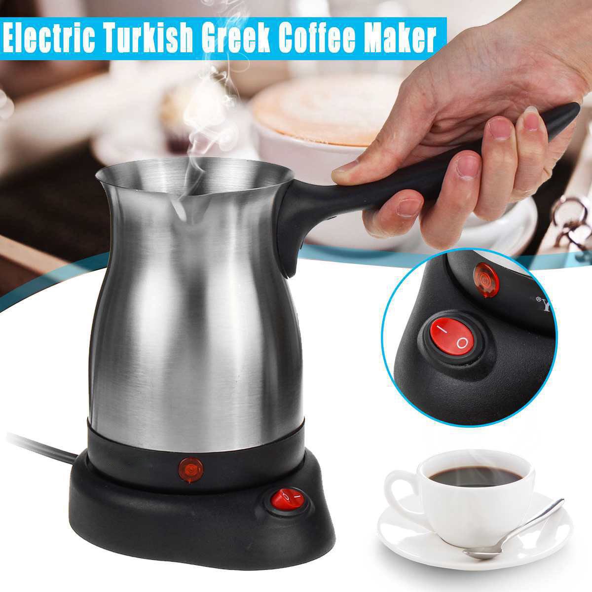 Cheffinger CFECMO0.6600ml Electric Stainless Steel Turkish Espresso Coffee maker
