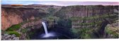 WallClassics - Acrylglas - Palouse Falls State Park - Waterval in de Bergen - 120x40 cm Foto op Acrylglas (Met Ophangsysteem)