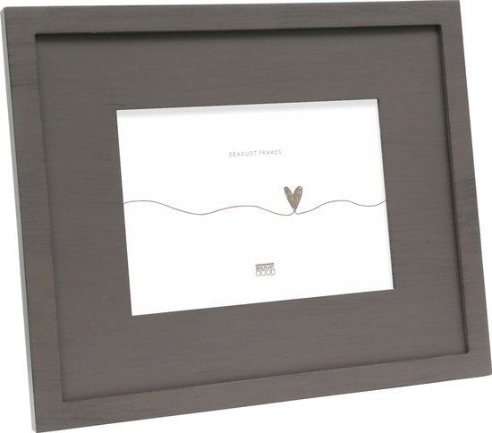 Deknudt Frames Fotolijst met passe-partout - fotolijst hout MDF - foto's ophangen of tentoonstellen, wit, 20x25cm