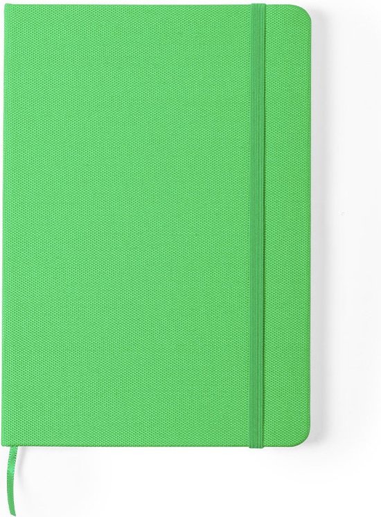 Luxe /cahier de luxe vert avec élastique format A5 - 80x pages blanches - cahiers - couverture rigide
