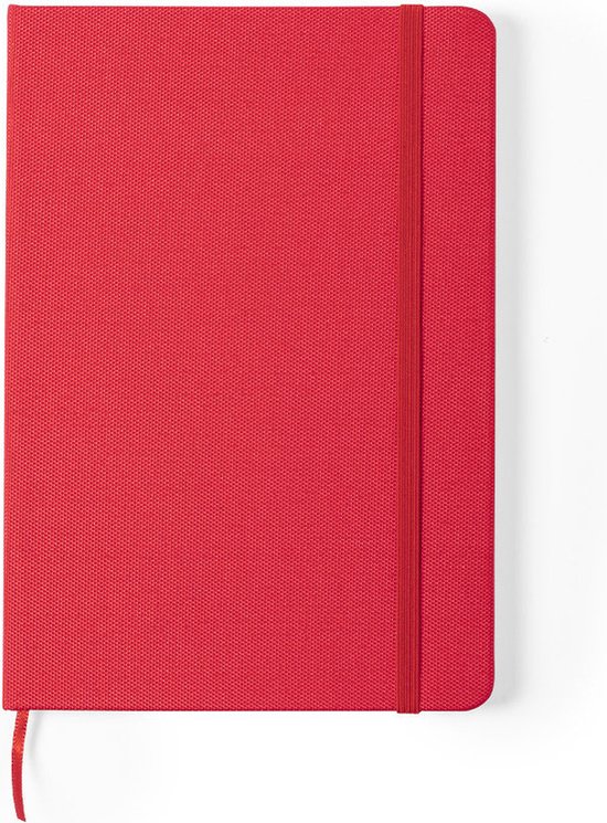 Luxe schrift/notitieboekje harde kaft A5 formaat - rood - 80 blanco paginas - opschrijfboekjes