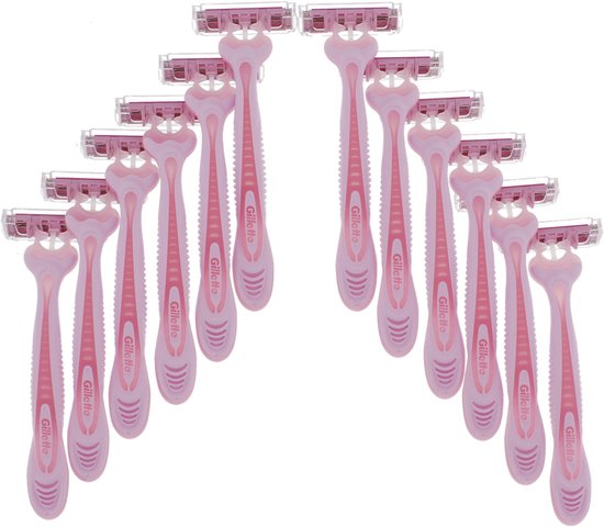 Gilette Simply Venus - Scheermesjes - 12 Stuks - Hoge kwaliteit mesjes - 3 Scheerbladen per mesje - Scheermes voor vrouwen - Speciale grip