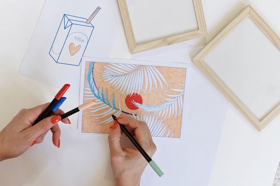 Feutres Bic Color Up, boîte en carton de 24 pièces de couleurs assorties