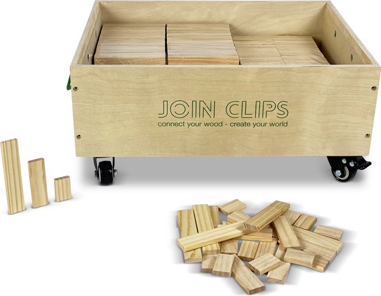 JOIN CLIPS®: 500 houten bouwplankjes in 3 maten - aanvul set voor Basis set- PRO EDITIE