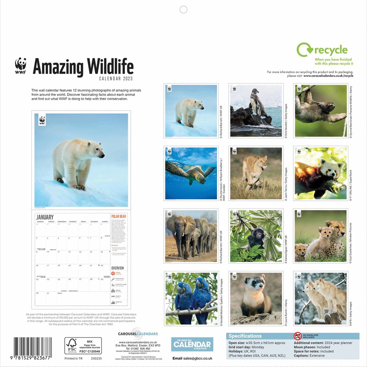 WWF Amazing Wildlife Kalender 2023  bol.com
