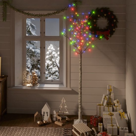 Kerstboom 180 leds 1,8 m kleurrijk willow buiten en binnen bol