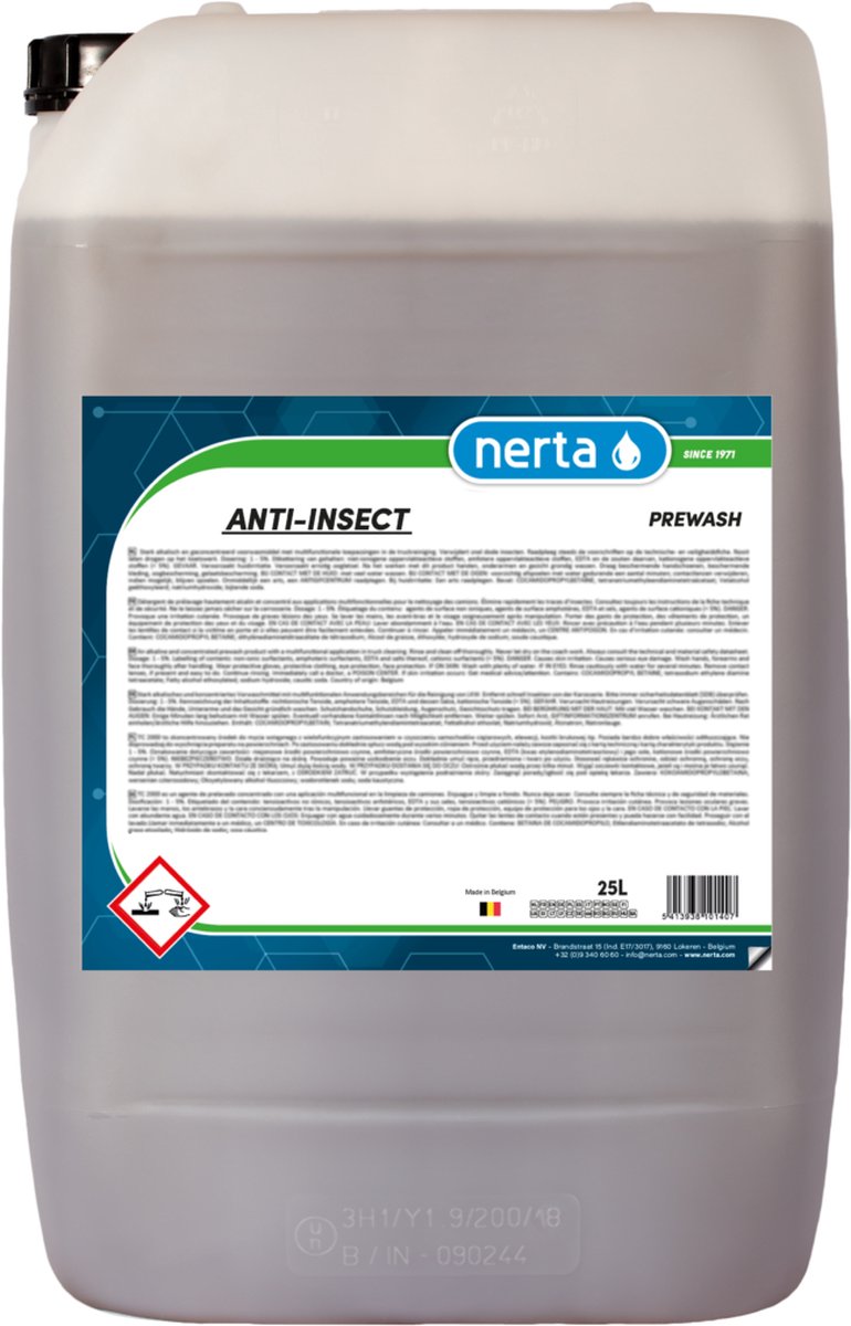 Nerta Anti insect - Anti insect auto - insectenverwijderaar auto - 5 Liter