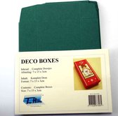 20 Deco Boxes - Rechthoek - Groen - 7 x 15 en 3cm Hoog