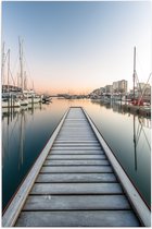 WallClassics - Poster Glossy - Jetty with Water View - 50x75 cm Photo sur Papier Poster avec Finition Brillante