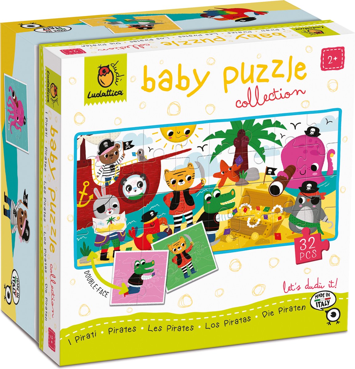 Ludattica Dudu Baby Collection Piratenpuzzel 32 Stukken Veelkleurig