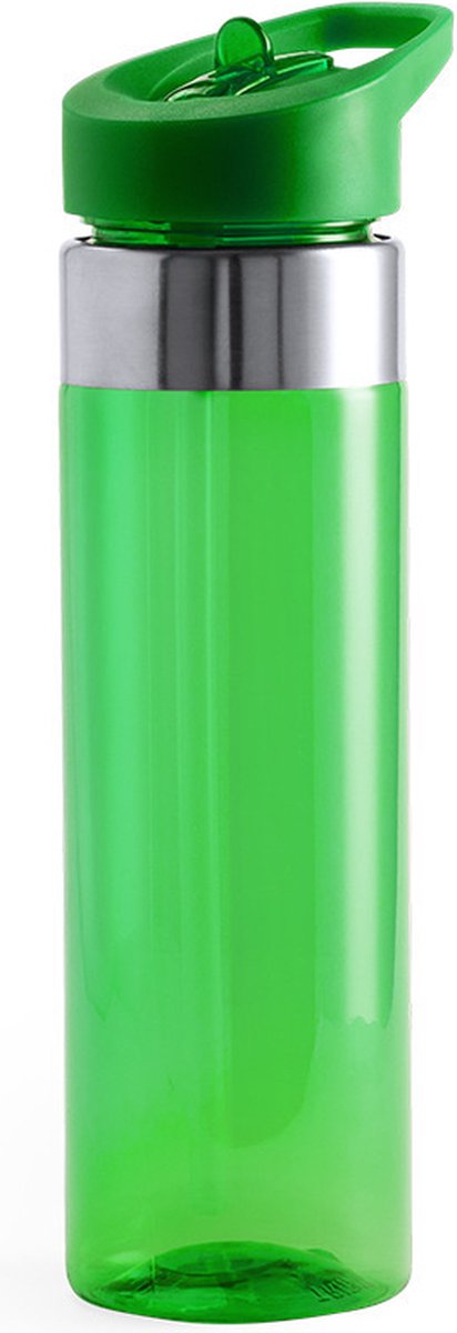 Drinkfles/waterfles 650 ml groen van kunststof met draaidop en eenvoudige opening - Sport bidon - Waterflessen