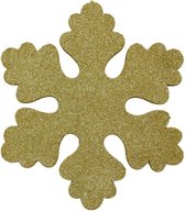 Gouden sneeuwvlokken 25 cm - hangdecoratie / boomversiering goud