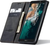 Hoesje geschikt voor Nokia C2 2nd Edition - Book Case Leer Slimline Zwart