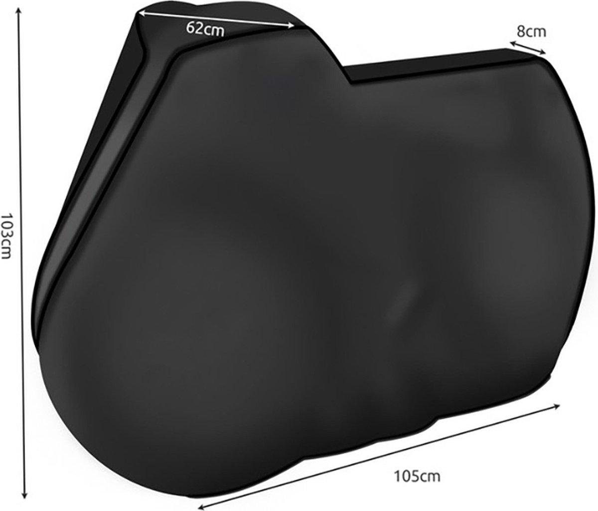 BARTSTR Fietshoes waterdichte fietshoes voor binnen en buiten opslag, 210D Oxford-stof anti-stof regen met slotgaten en draagbare opbergtas (L