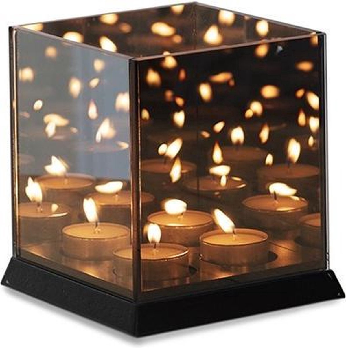 OMID HOME® - Waxinelichthouder - spiegelglas met infinity effect