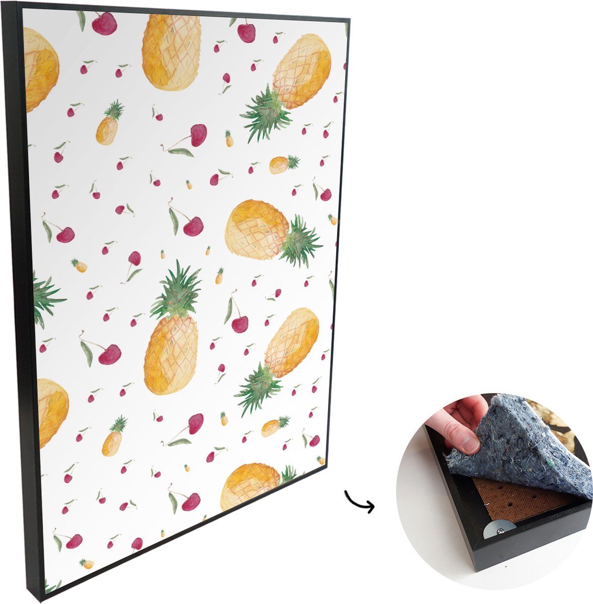 Akoestische Panelen - Geluidsisolatie - Akoestisch Wandpaneel - Wanddecoratie - Schilderij - 60x90 cm - Fruit - Design - Waterverf - Geluidsdemper - Isolatie platen - Studio Schuim