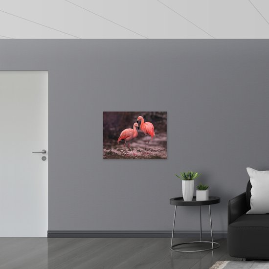 WallClassics - Poster (Mat) - Flamants roses - Photo 80x60 cm sur papier poster mat